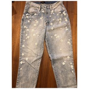 Juicy Couture Embellished Girlfriend Jeans